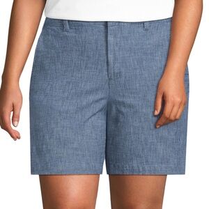 Lands' End Chambray Shorts Relaxed Fit, size 20W